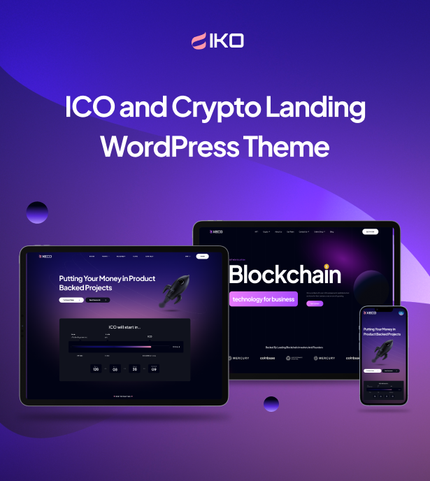 IKO - ICO & Crypto Landing WordPress Theme