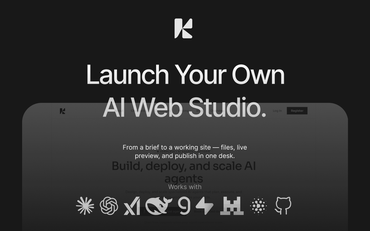 Krikkit — describe your website and watch the AI build it live