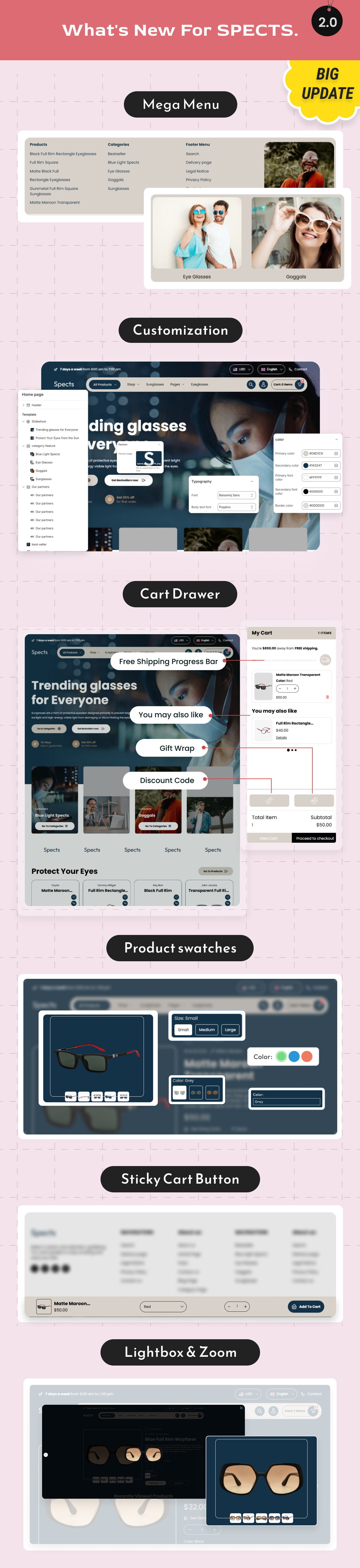 Spects - Modern Glasses Responsive Shopify 2.0 Theme - 6