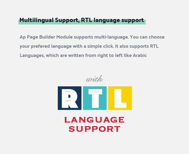 multilingual support, RTL language support