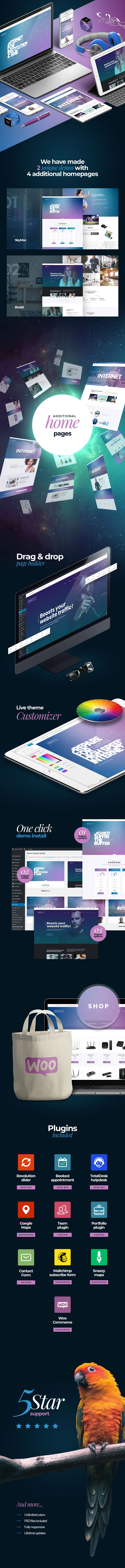 SkyMax - Internet Technologies & Telecom Company WordPress theme