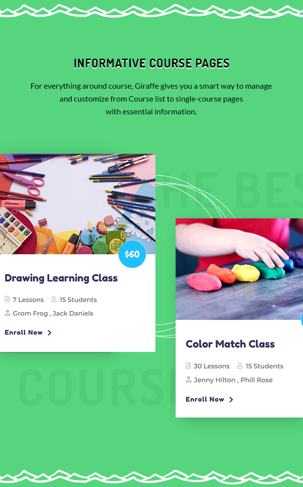 Giraffe - Kindergarten Education WordPress Theme - 3