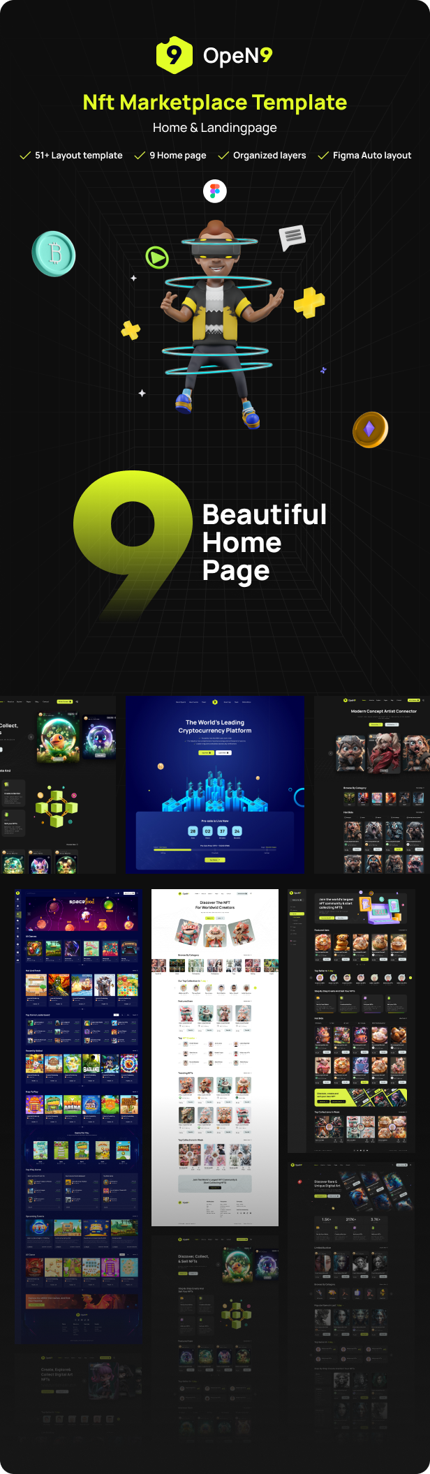 Open9 - NFT Marketplace Figma Template - 1
