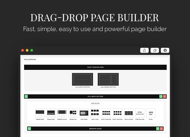 look wordpress theme page builder
