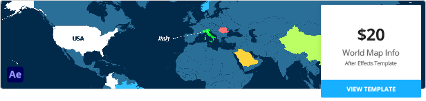 World Map Info | For Premiere Pro - 1