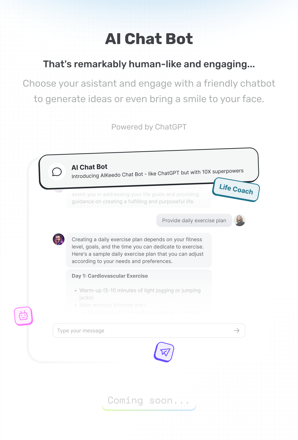 AI Chatbot - AI Asistant preview aikeedo @heyaikeedo