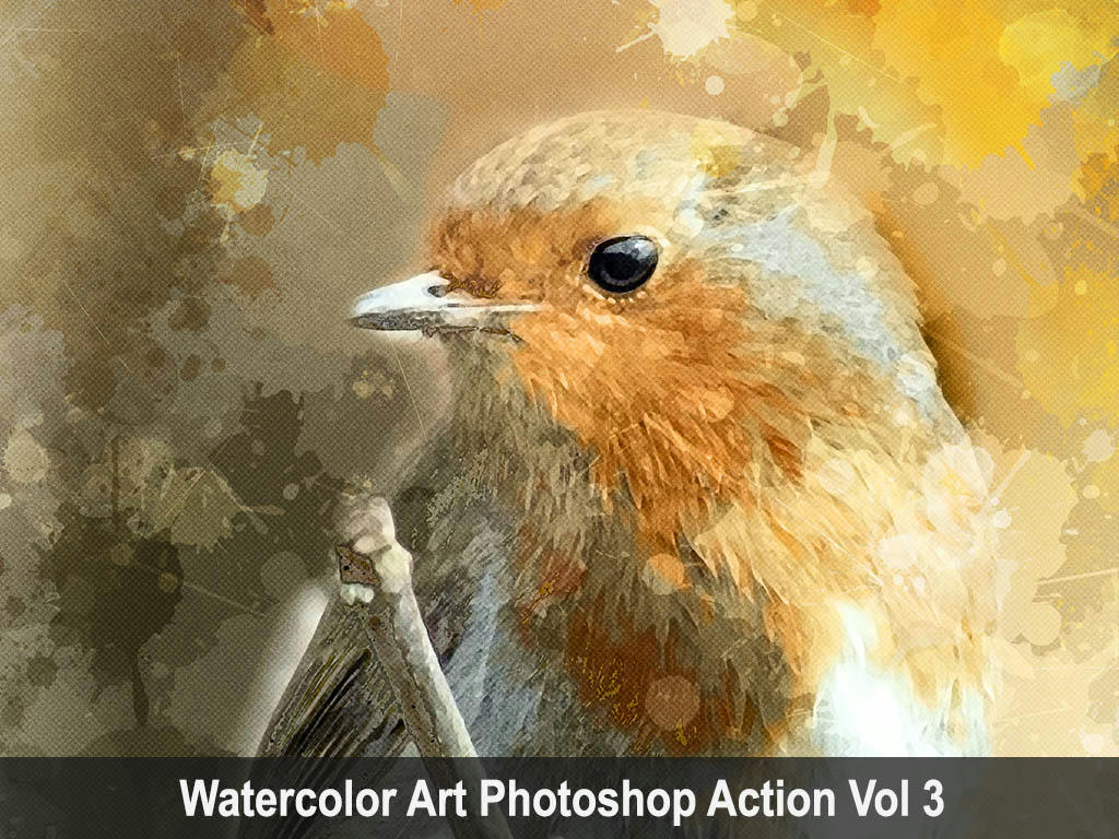 Watercolor Art Photoshop Action Vol 3
