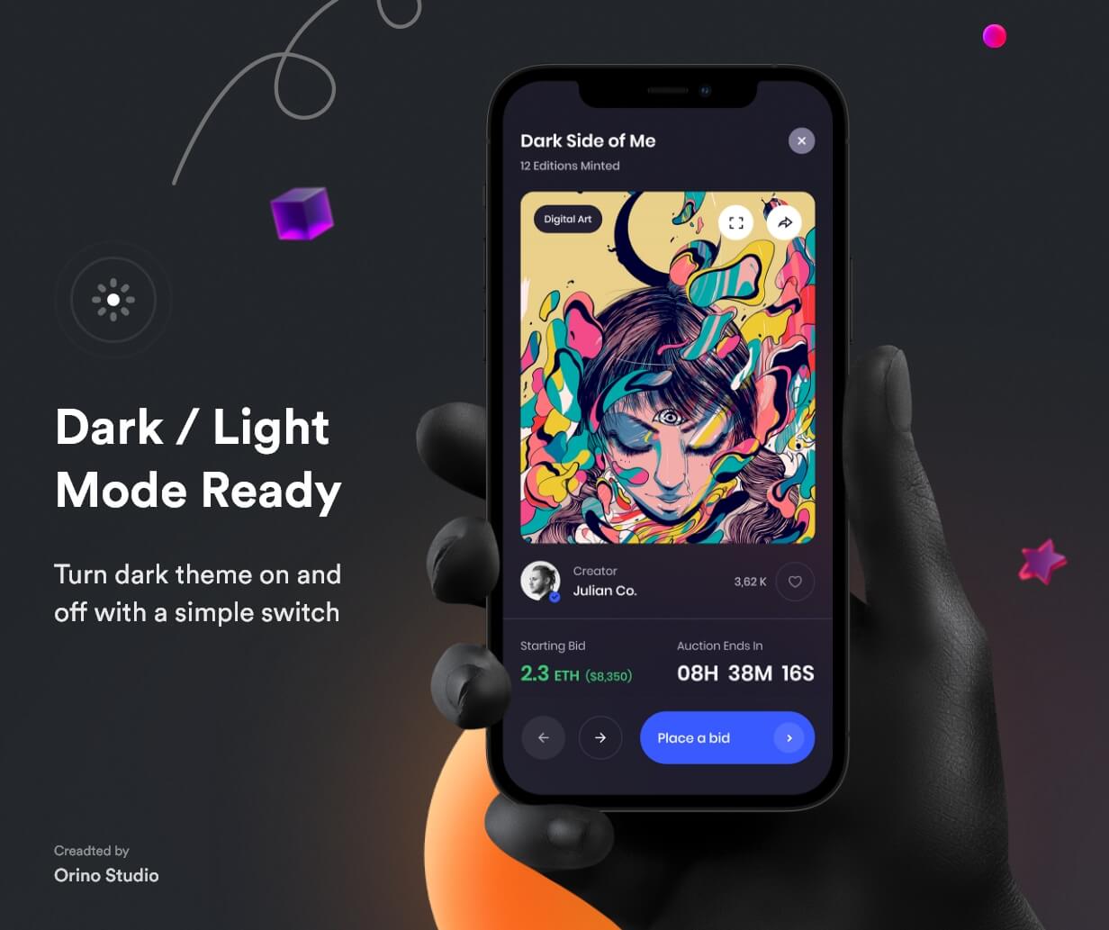 Unic – NFT Marketplace HTML Mobile Template - 14