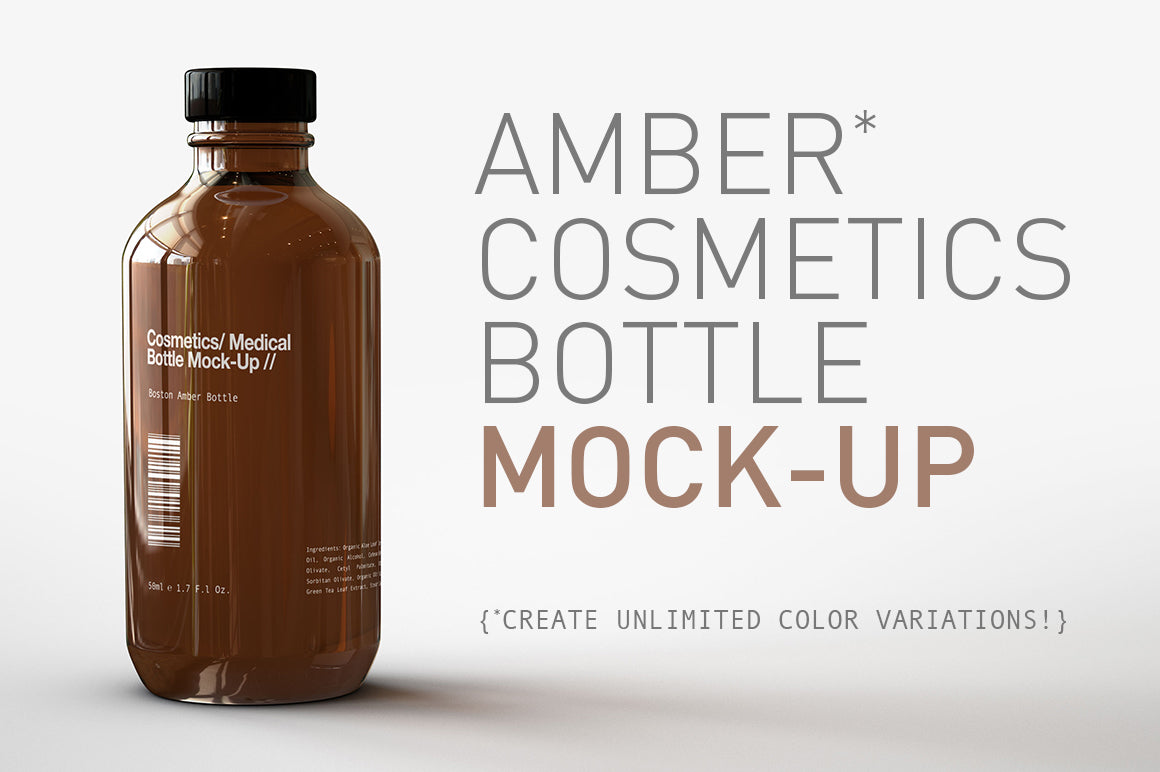 Amber Cosmetics Bottle Mock-Up