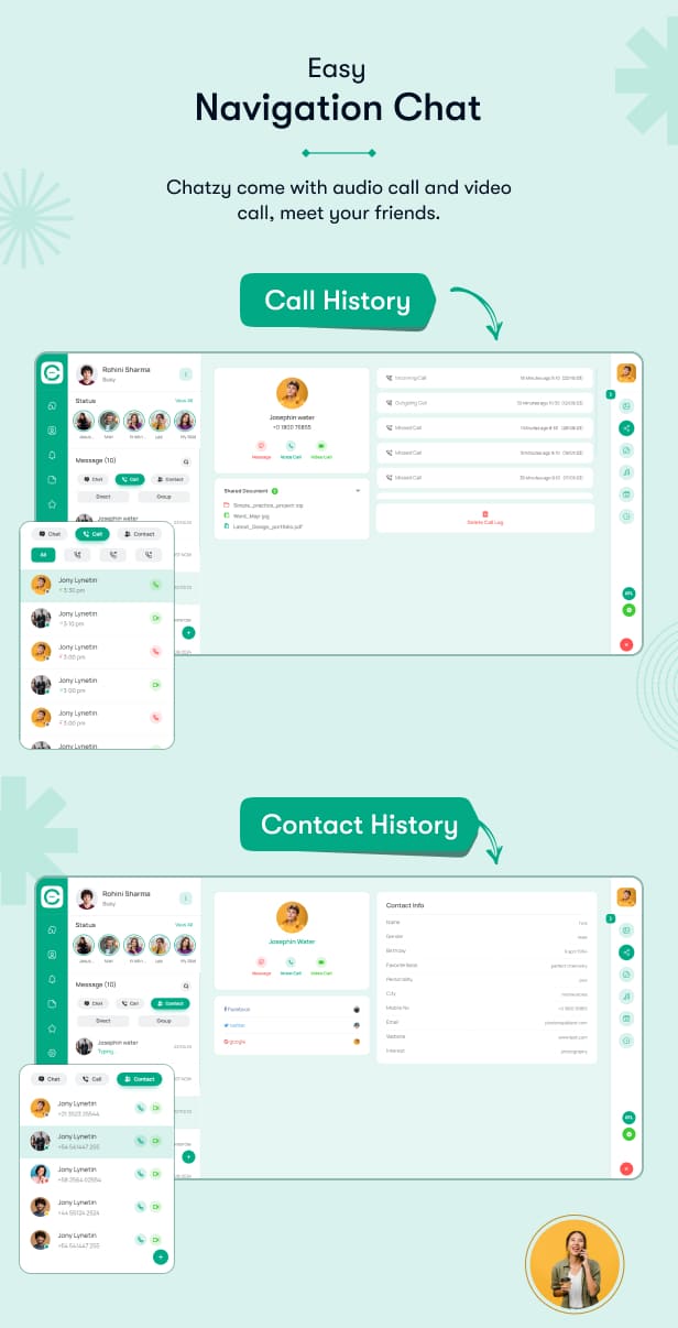 Chatzy – angular Admin Dashboard Template