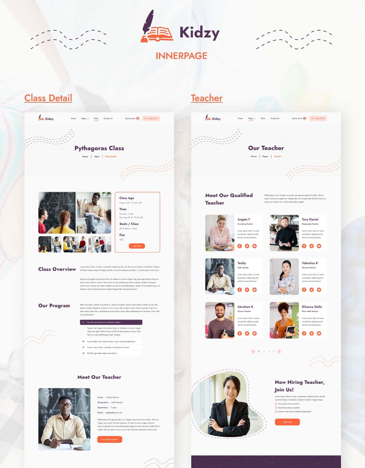 Kidzy - Elementary School Website Template Kit - 3