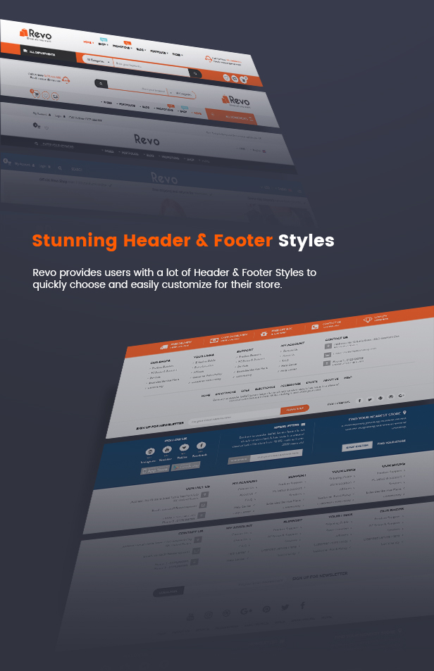 Footer & Header Styles