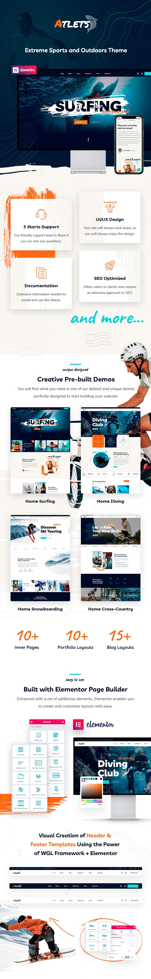 Atlets - Extreme and Outdoors WordPress Theme - 1