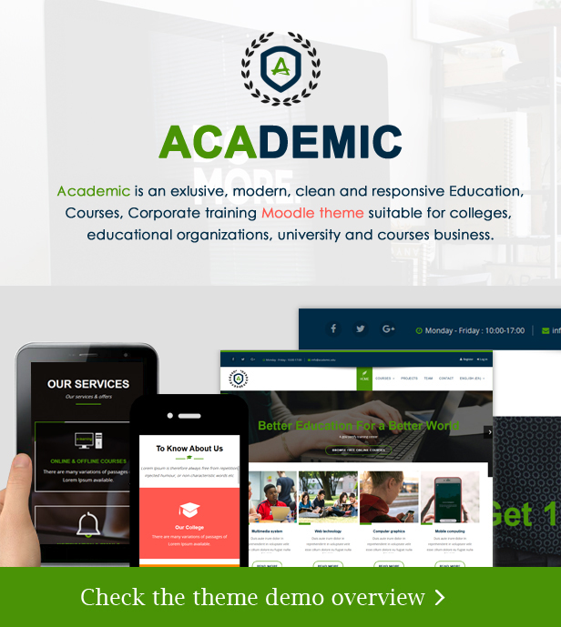 Academic - Responsive Moodle Theme - 1
