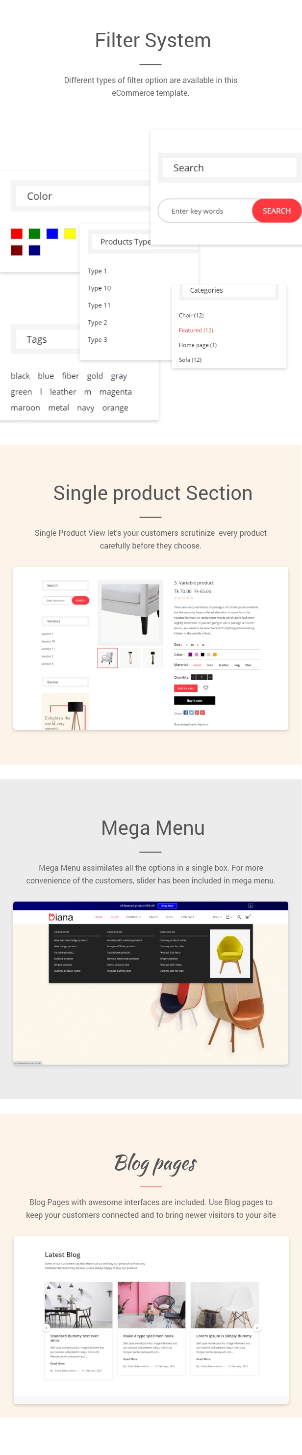 Diana – Furniture Store eCommerce Template - 2