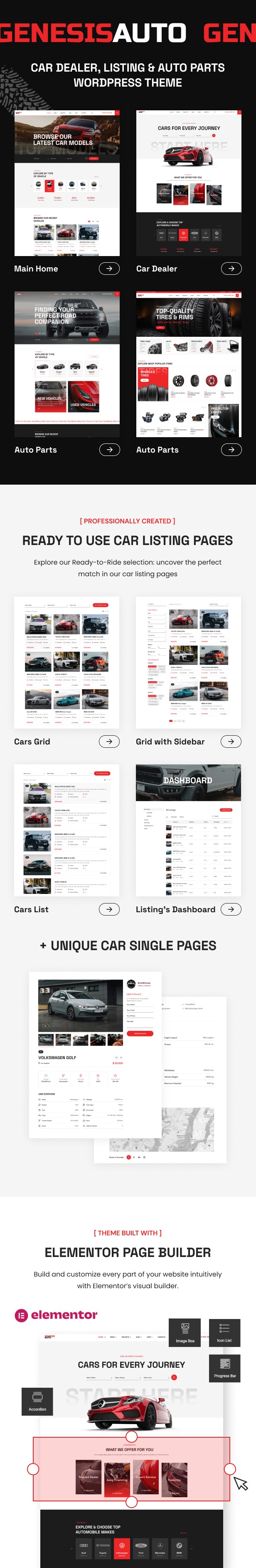 GenesisAuto - Car Dealer &  React Listing WordPress Theme - 1