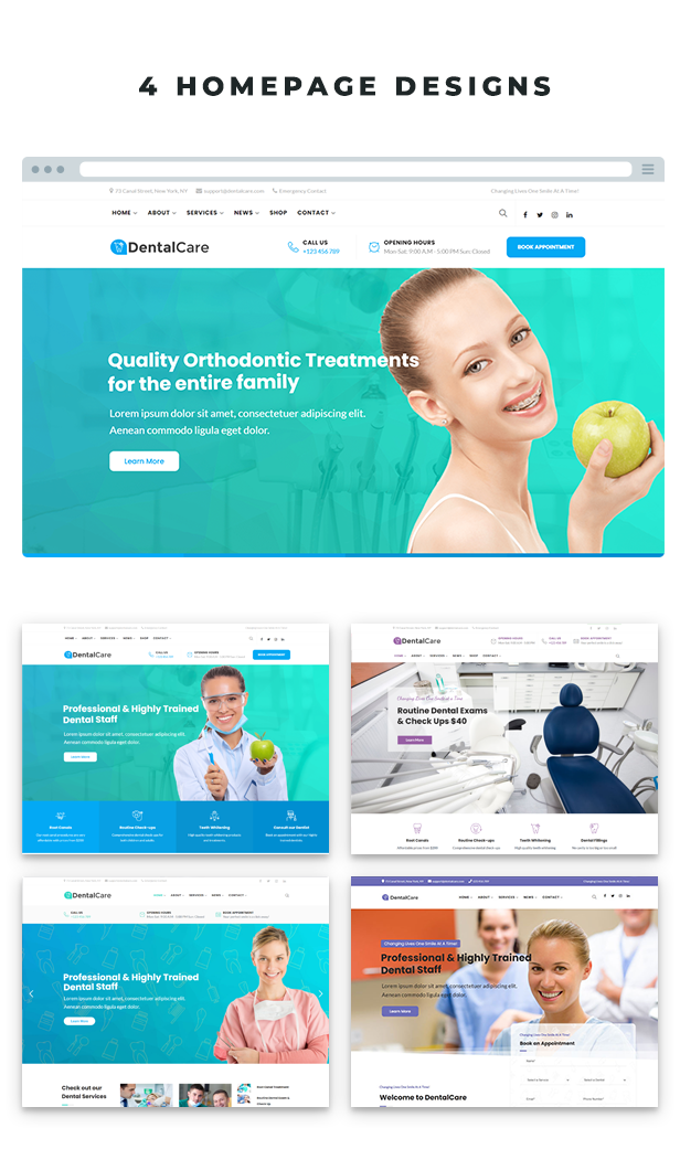 Assistência Odontológica - Tema WordPress Médico e Dentista - 4