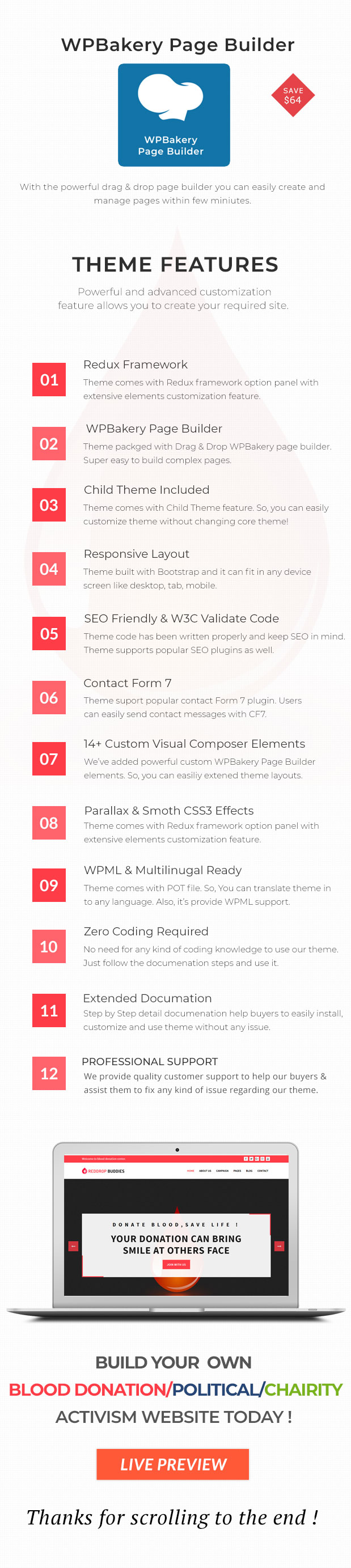 Reddrop Buddies – Multi-Concept Activism & Blood Donation Campaign WordPress Theme - 12