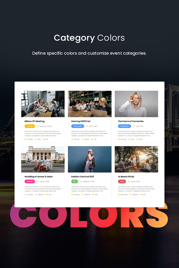 WordPress event theme