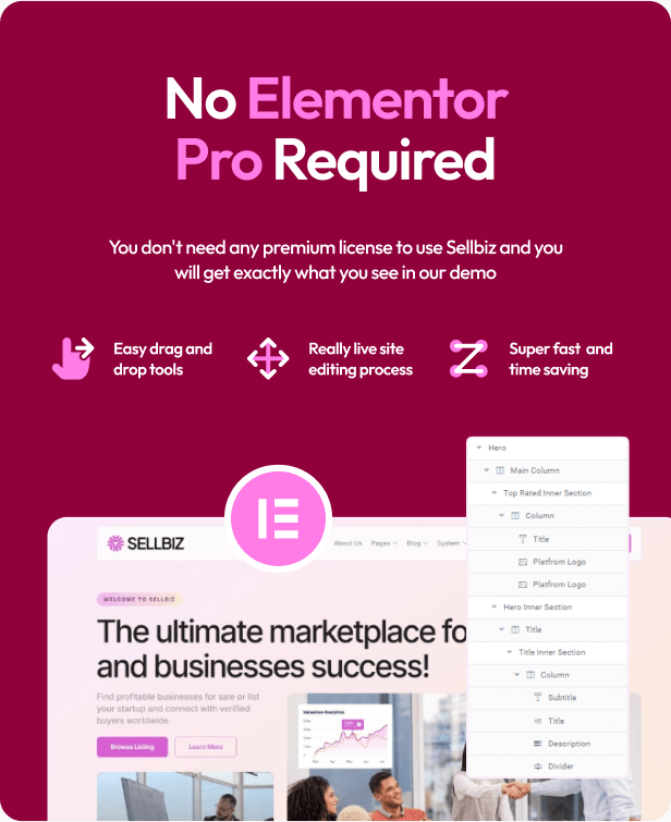 Sellbiz - Startup and Business Marketplace Elementor Template Kit - 2