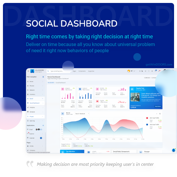 Getwindoors Admin UX UI dashboard is bootstrap 5 HTML template