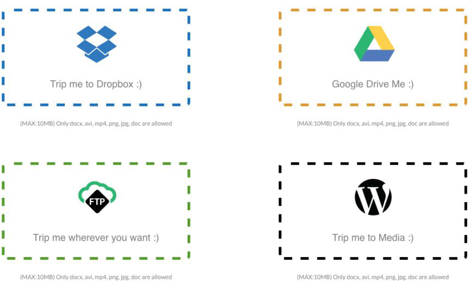 Filetrip | Faça upload facilmente para o Dropbox + Google Drive + S3 + WordPress - 11