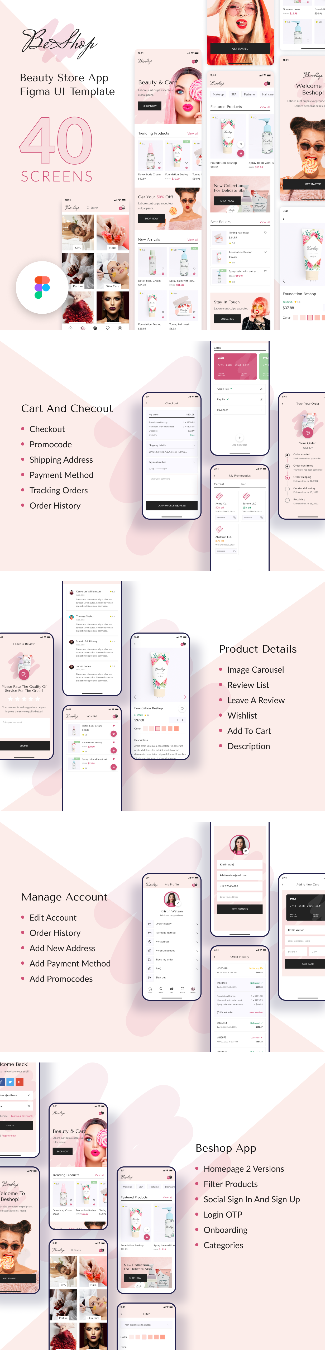 BeShop - Beauty Store App Figma UI Template - 3