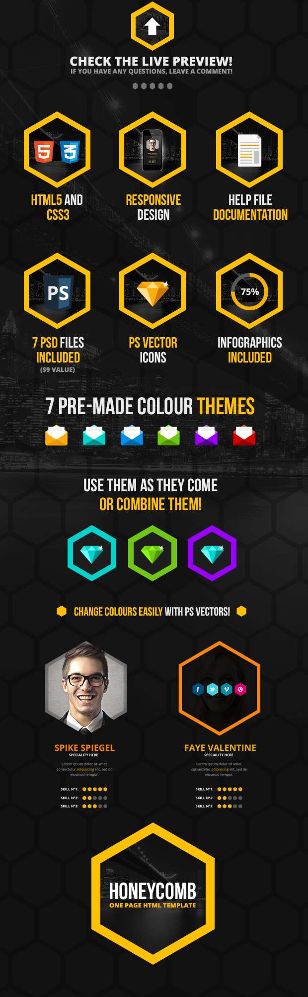 Honeycomb - Responsive One Page HTML5 Template - 7