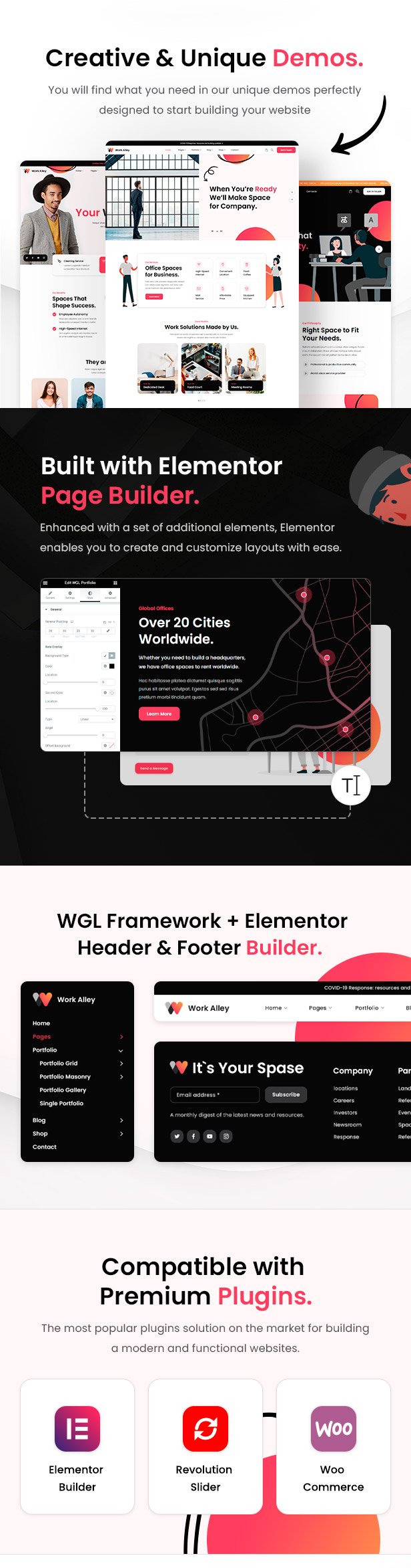 WorkAlley - Creative Agency & Coworking WordPress Theme - 1