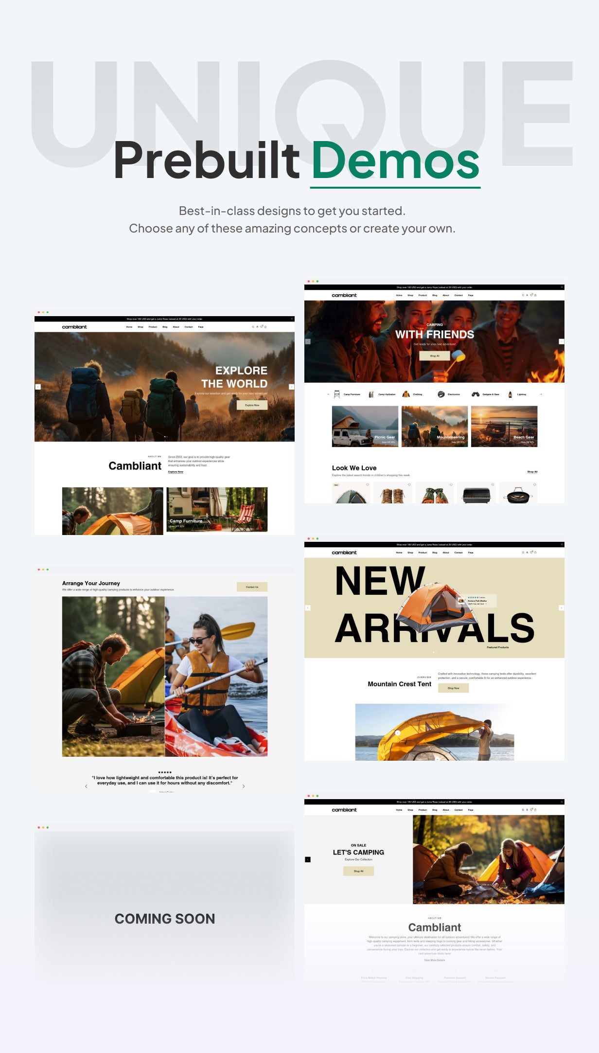 Cambliant | Adventure Sport & Camping Shopify Theme OS 2.0