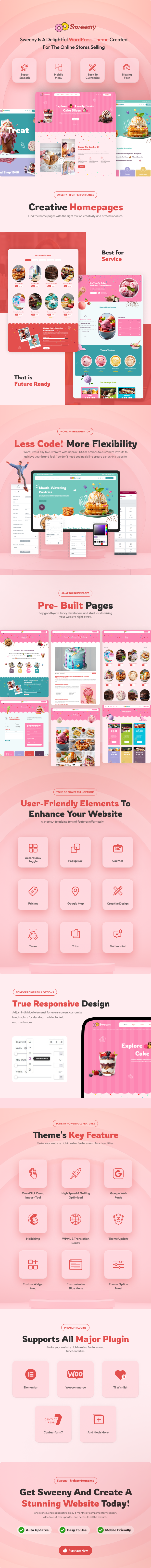 Sweeny - Cake, Ice Cream & Bakery Store WordPress Theme - 1