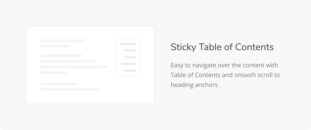 Sticky Table of Contents