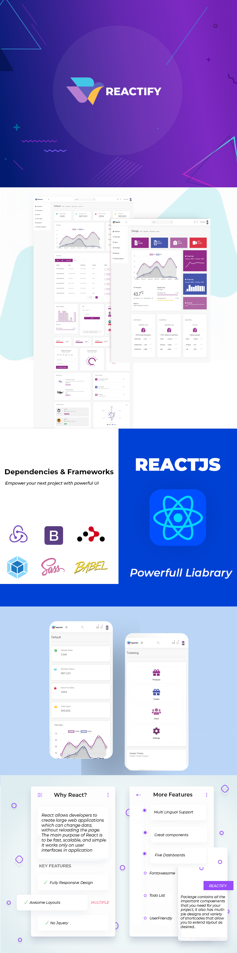 Reactify - Powerful React Admin Template - 1