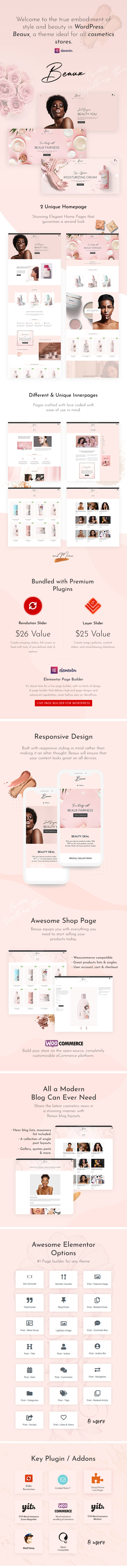 Beaux - Cosmetics Shop WordPress Theme - 1