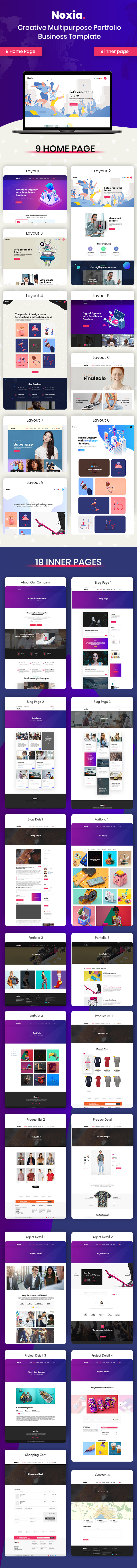 Noxia - Creative Multipurpose Portfolio Business Figma Template - 3