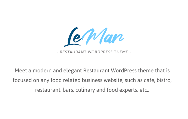 LeMar - Seafood Restaurant WordPress Theme - 1
