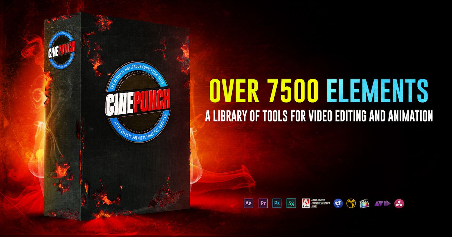 CINEPUNCH - Premiere Transitions I Color Looks Pack I Sound FX I 9999+ Elements - 187