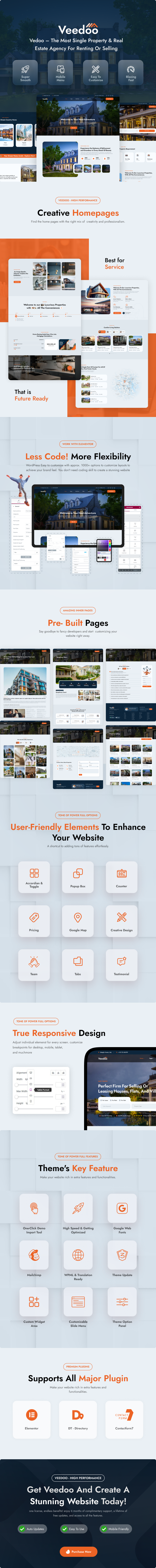 Vedoo - Single Property & Real Estate WordPress Theme - 1