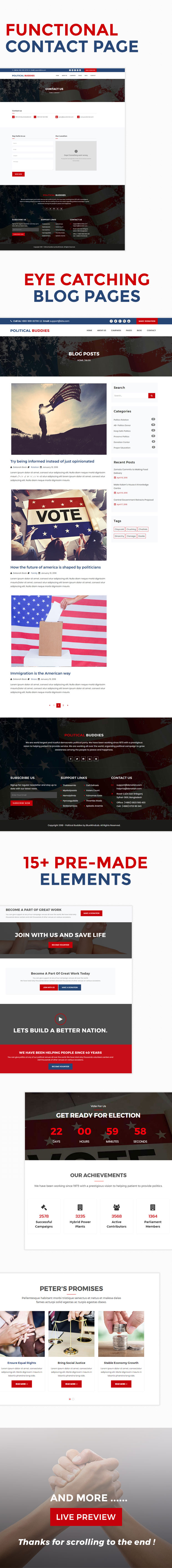 Political Buddies - Election Campaign & Activism HTML5 Template - 10