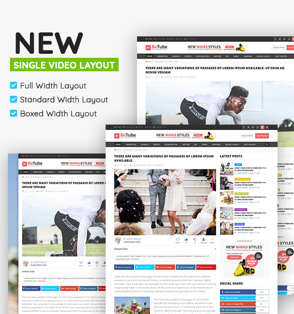 betube video magazine wordpress theme