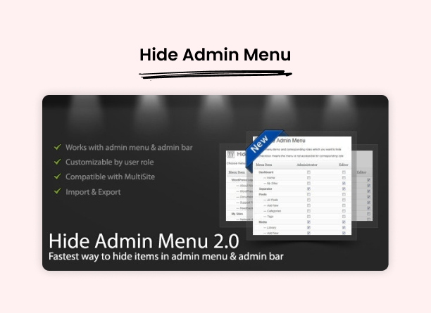 Wordpress Hide Admin Menu