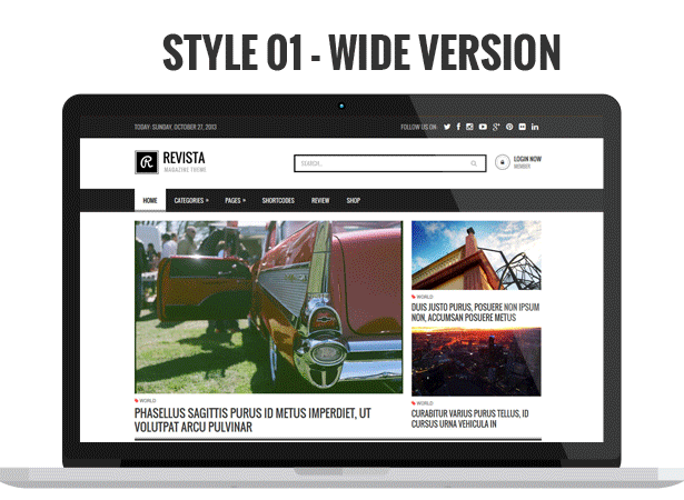 Revista - Flat Magazine WordPress Theme - 1
