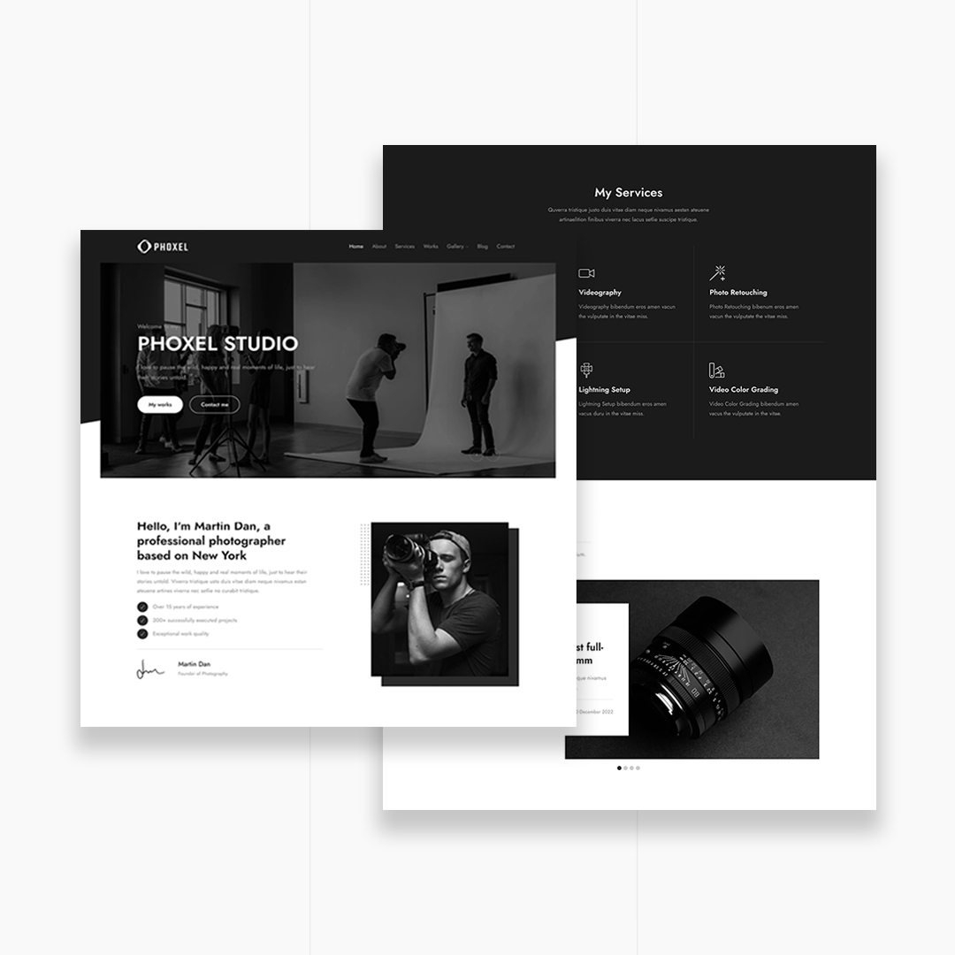 PHOXEL - Photography Portfolio Template