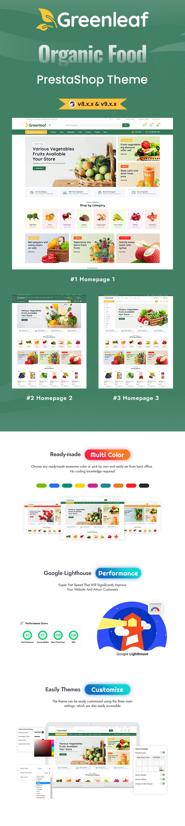 Greenleaf  - Organic Food Store Prestashop Responsive Theme - 1