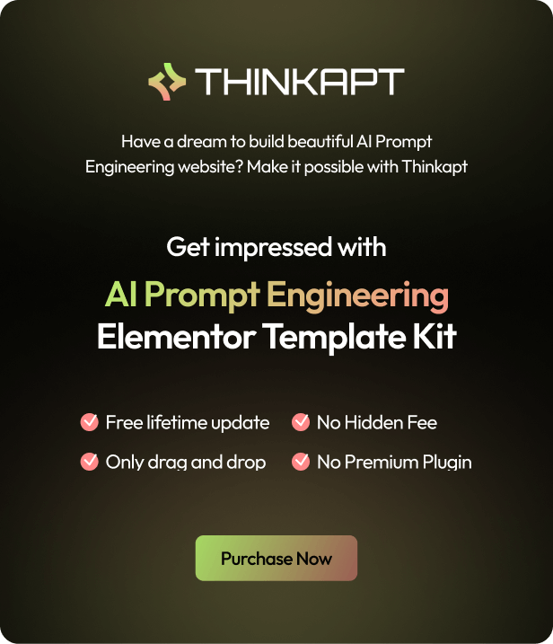 Thinkapt - AI Prompt Engineering Elementor Template Kit - 1