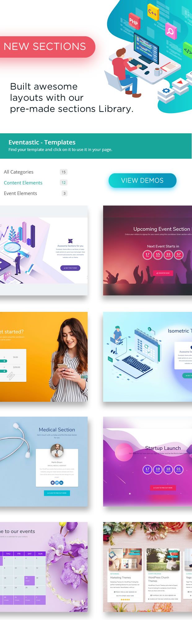 Events Theme Sections