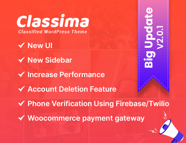 Classima mobile app