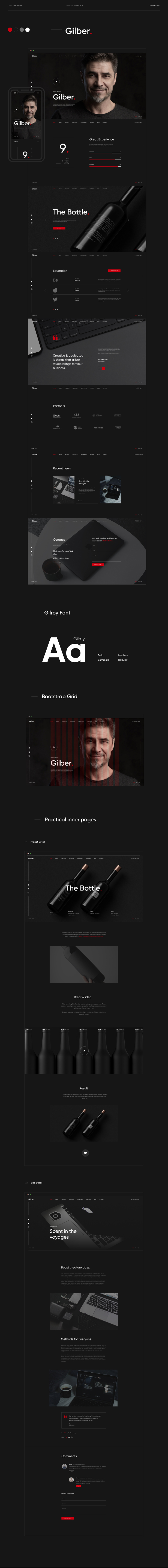 Gilber - Personal CV/Resume HTML Template - 4