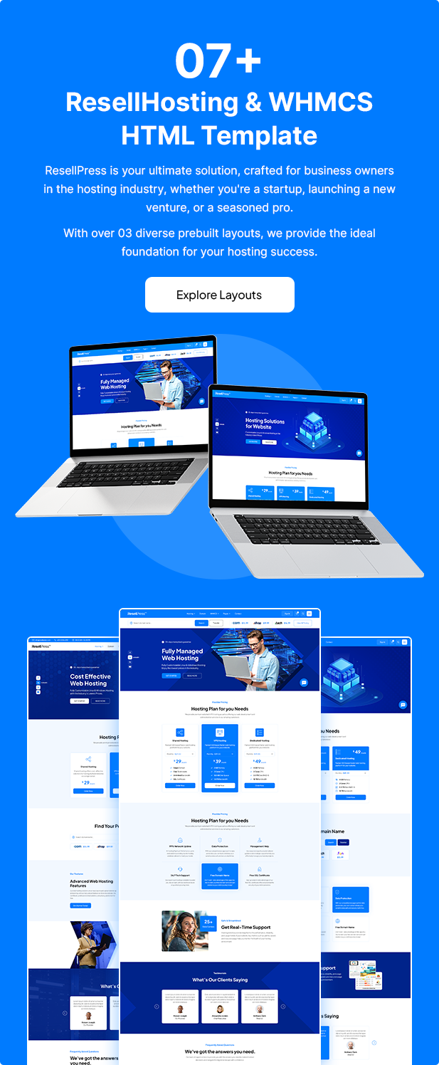 ResellPress | Web Hosting HTML & WHMCS Template - 2