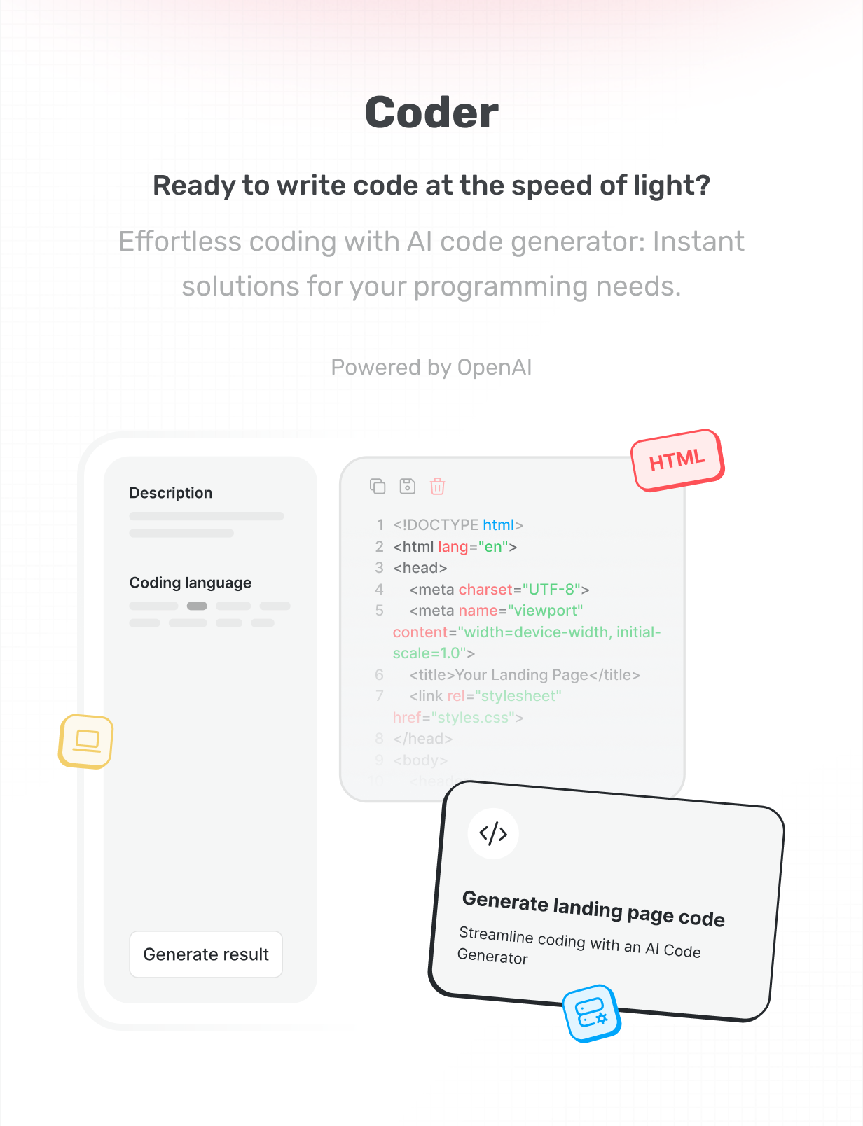 AI Coder - Code Generator preview aikeedo @heyaikeedo